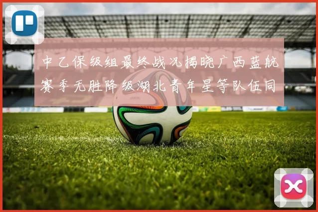 中乙保级组最终战况揭晓广西蓝航赛季无胜降级湖北青年星等队伍同遭降级